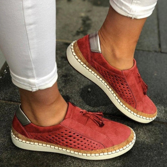Ymberte Perforated Suede Slip-On Loafers