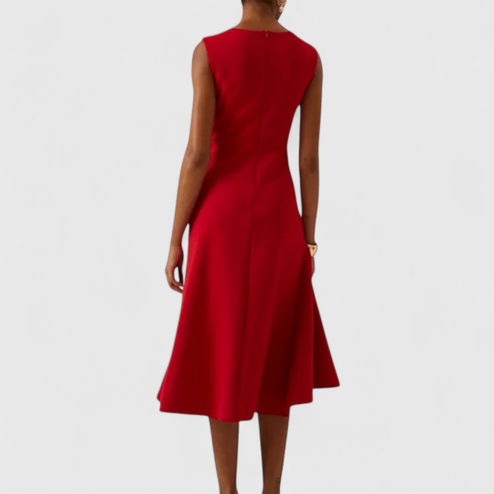 Kathine Sleeveless A-Line Midi Dress