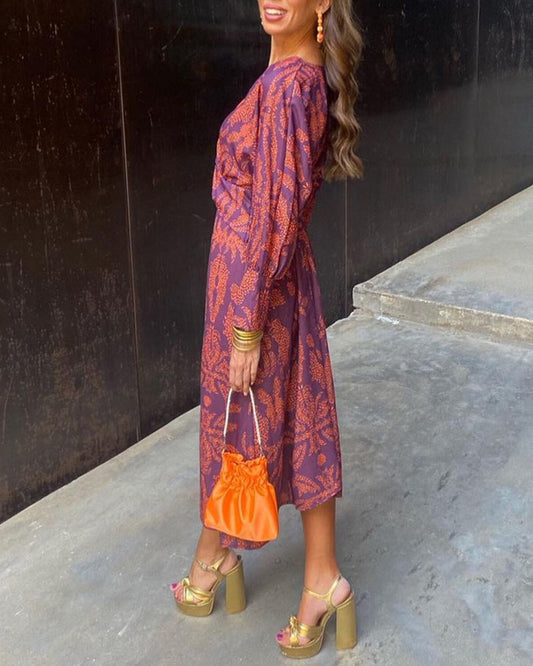 Nortrude V-Neck A-Line Maxi Dress