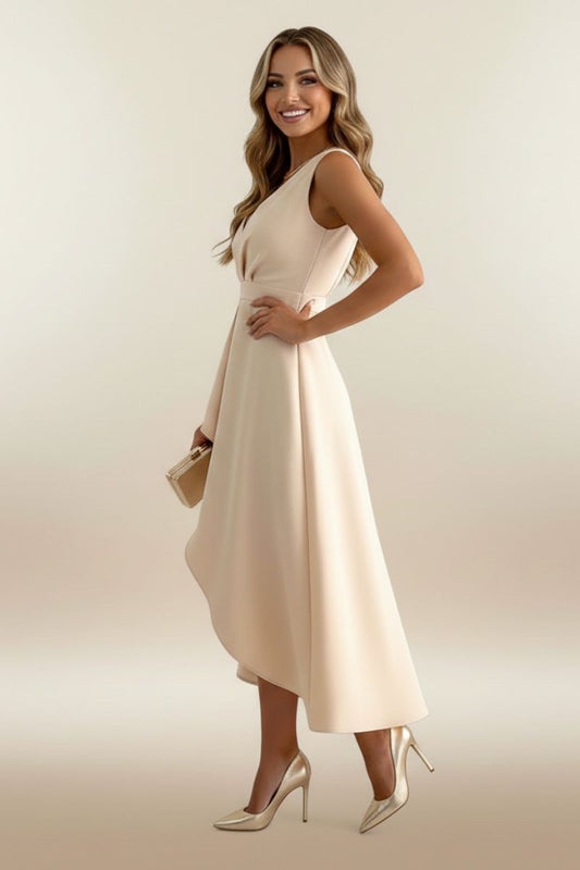 Treasa Sleeveless Wrap Midi Dress