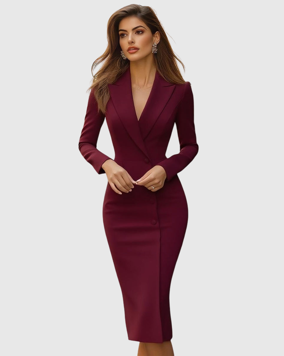 Berthelemine Double-Breasted Midi Dress