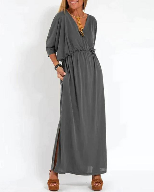 Gudny Maxi Dress with Short Sleeves