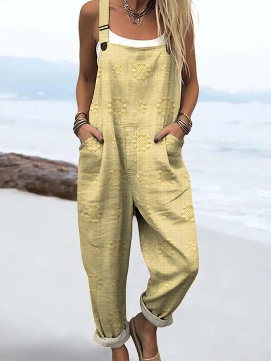 Eustachie Relaxed Fit Patterned Jumpsuit
