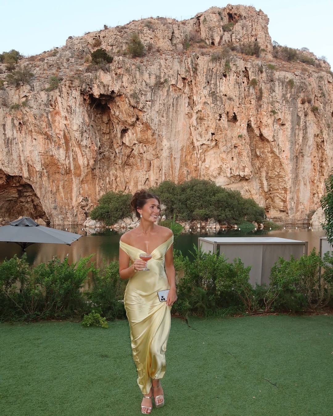 Lusine Wedding Guest Off-Shoulder Maxi Dress