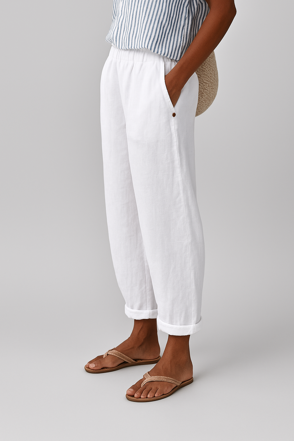 Radmila Straight Leg Trousers with Side Pockets