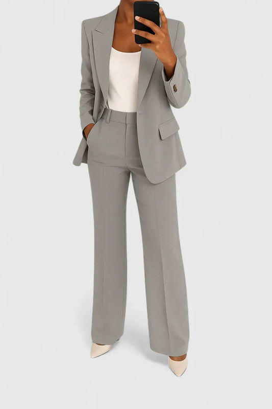 Ysoarda Wide Leg Blazer Suit Set