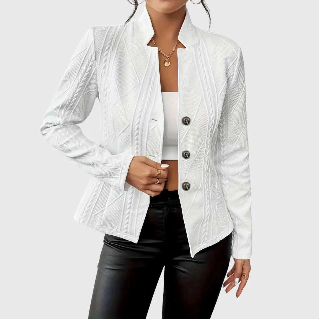 Fauconette Double-Breasted Quilted Blazer