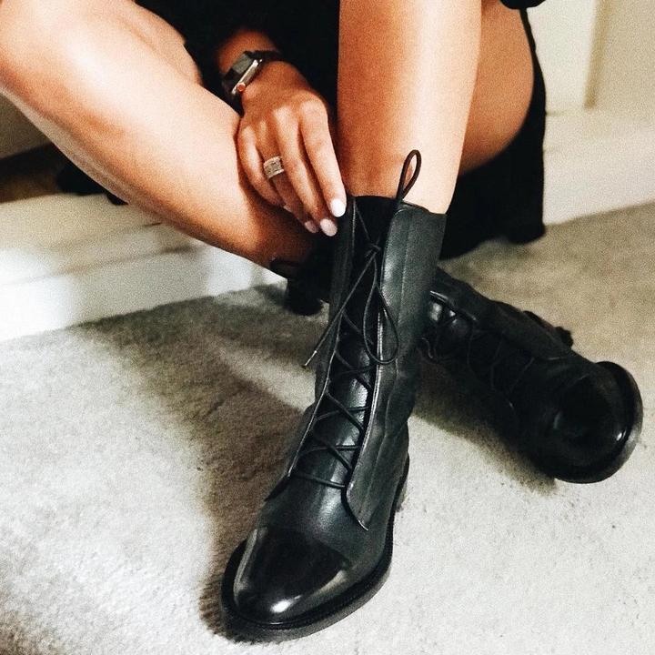 Mioara Lace-Up Ankle Boots