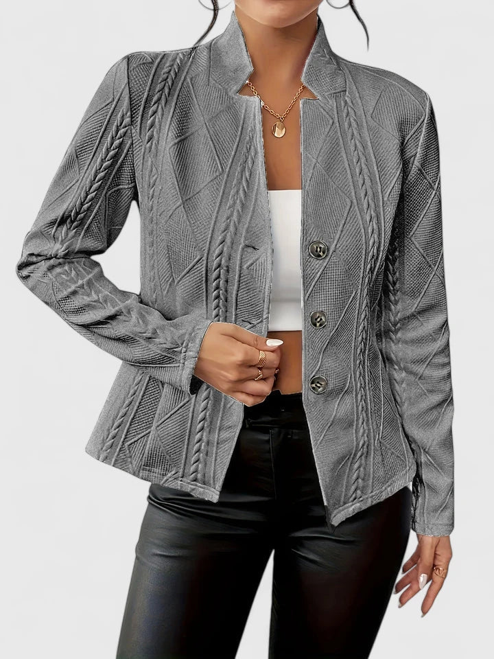 Lisiarde Cable Knit Lapel Blazer