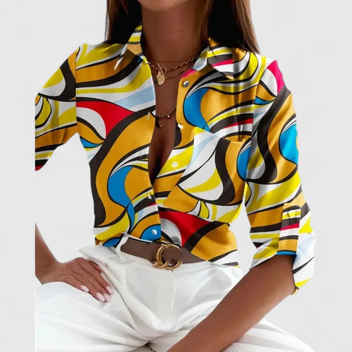Osburge Button-Down Long Sleeve Blouse