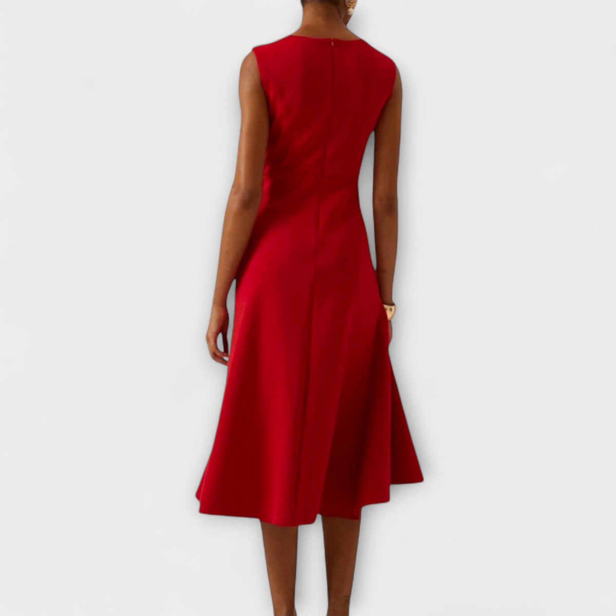 Jocaste Sleeveless Midi Dress with Waist Tie