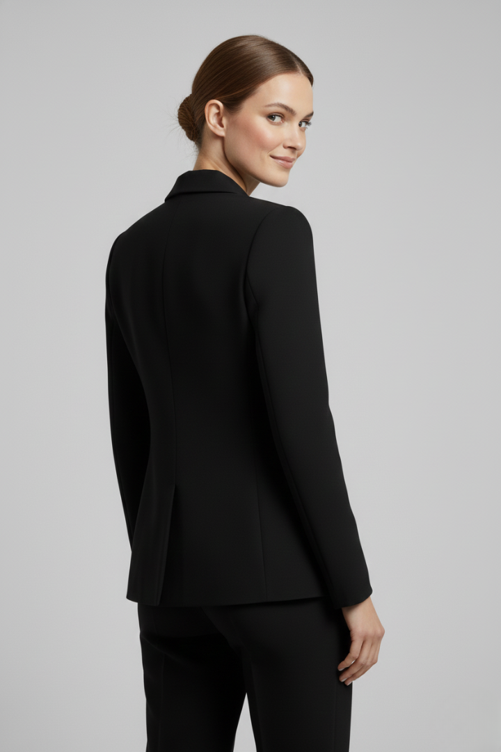 Nantechilde Double-Breasted Blazer with Gold-Tone Buttons