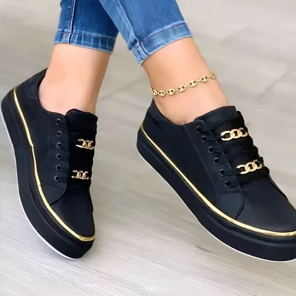 Ismaine Lace-Up Platform Sneakers