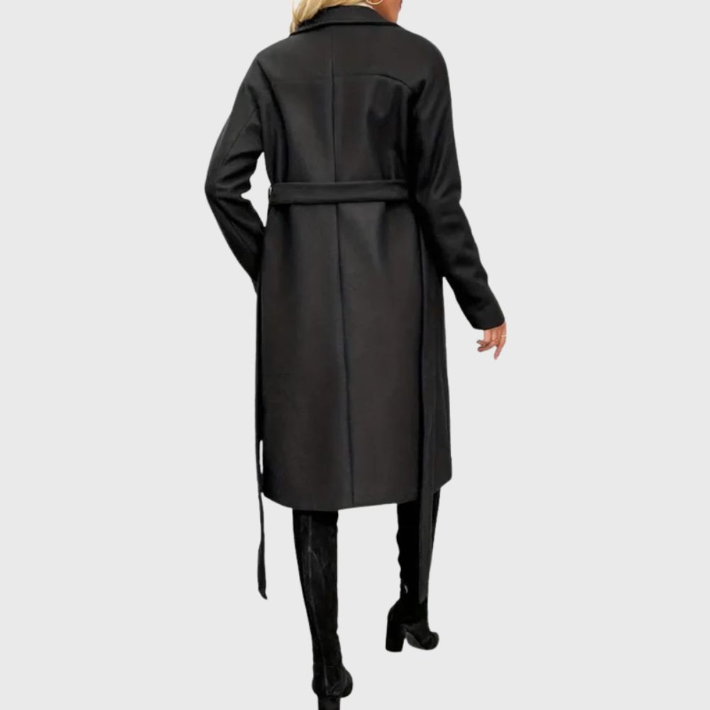 Amicia Longline Double-Breasted Trench Coat