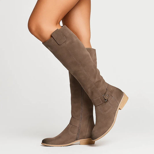 Tegridia Knee-High Block Heel Boots