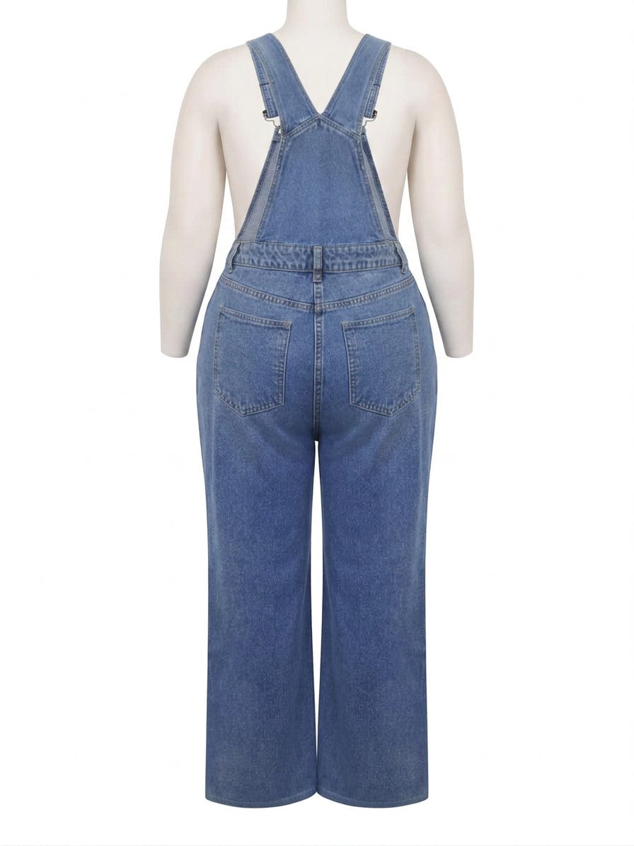 Thibaude Denim Straight Leg Overalls for Weekends