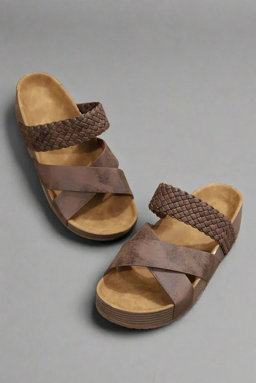 Onneca Woven Platform Sandals