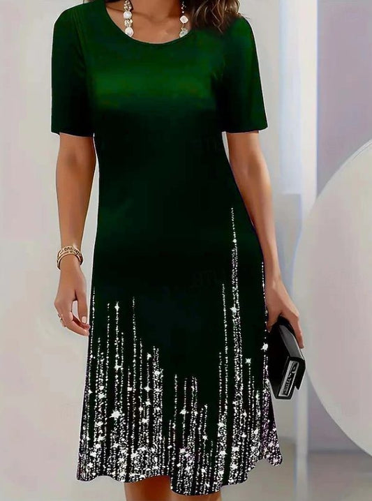 Maylis Sequin Midi Dress for Nights Out, Shimmer Finish