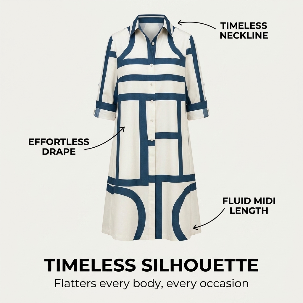 Pulcheria Button-Down Midi Shirt Dress