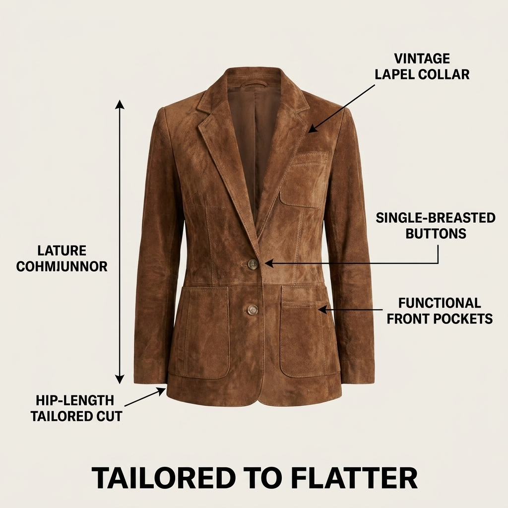 Eadgyth Button-Down Napped Blazer