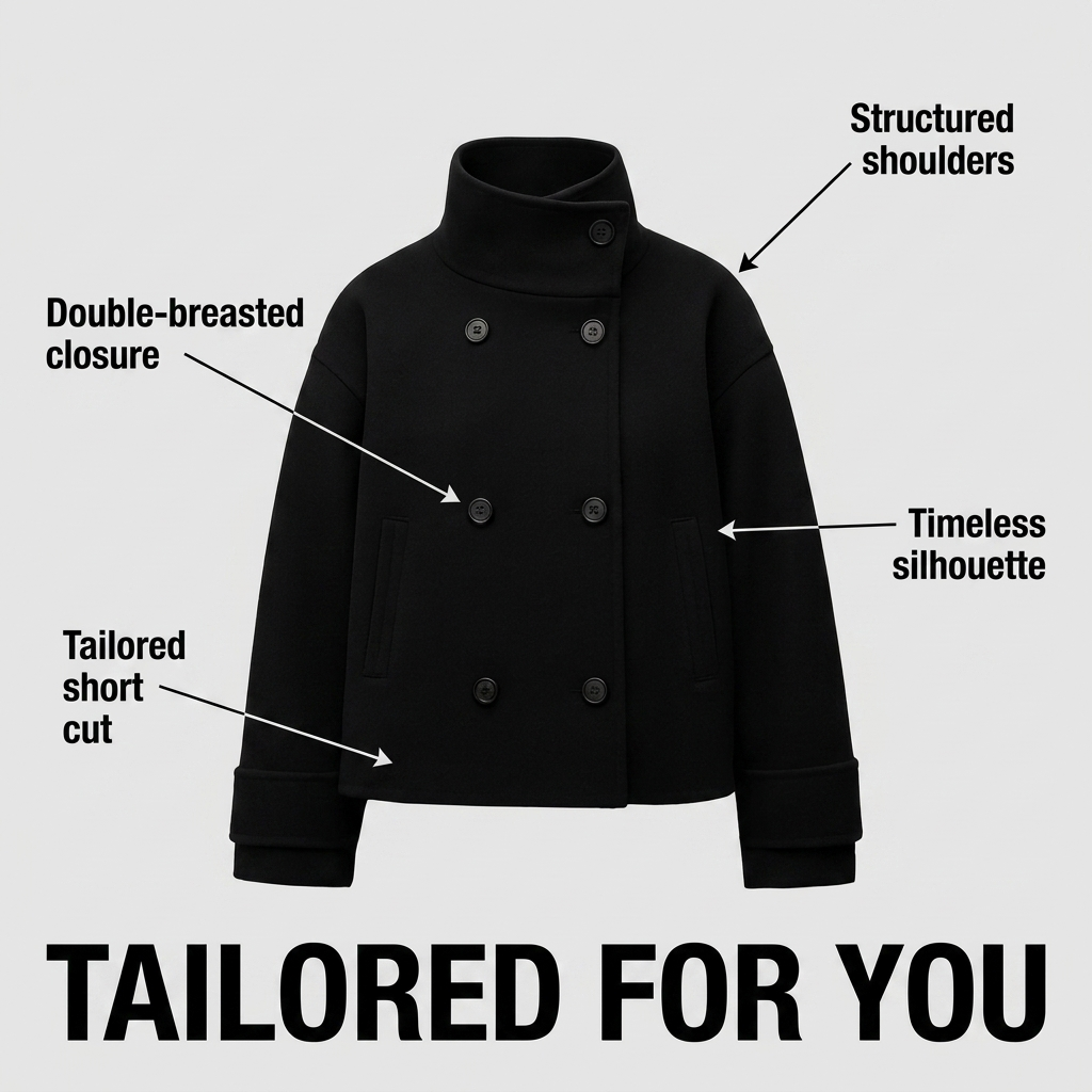 Hereswith Double-Breasted Short Coat