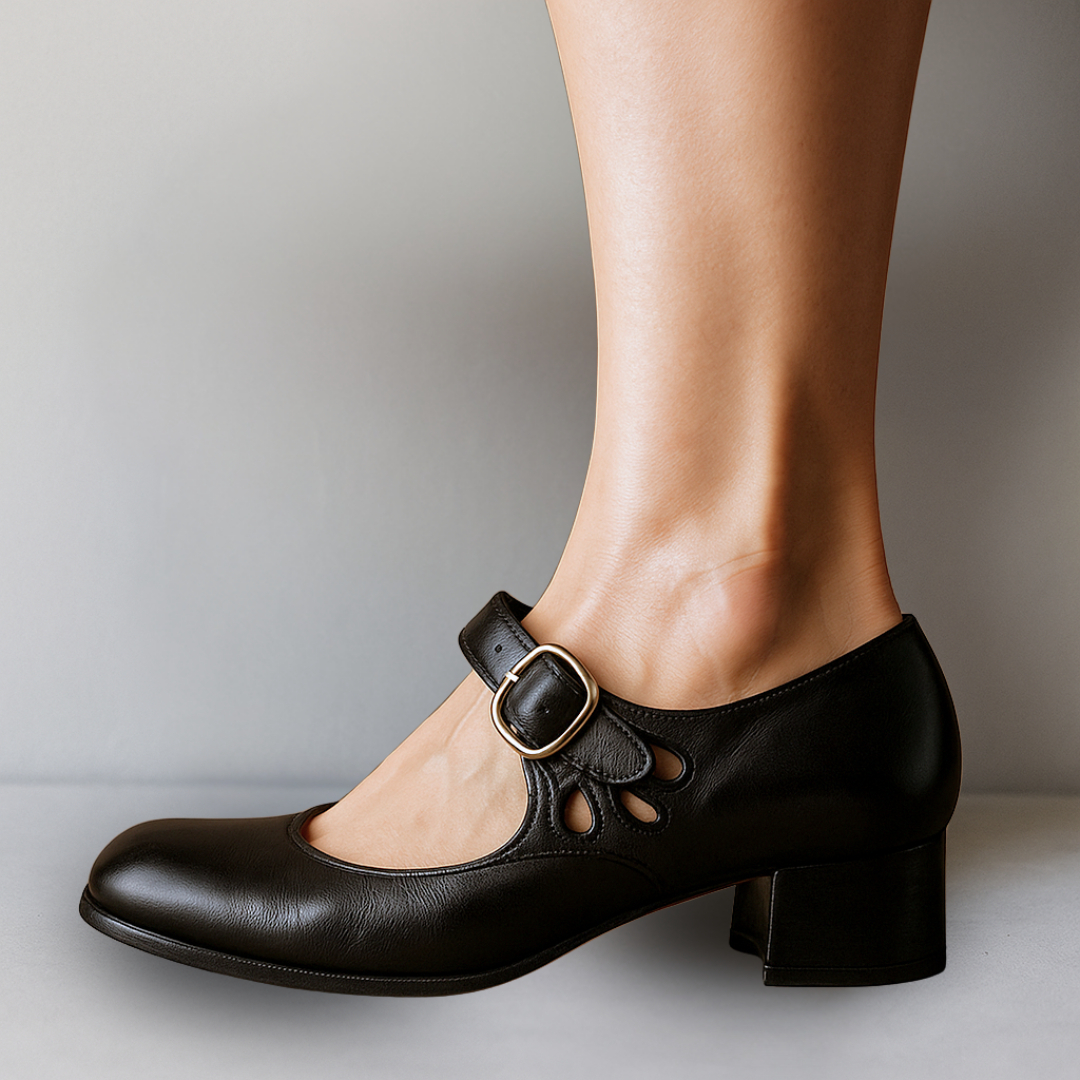 Maimouna Mary Jane Pumps with Ankle Strap