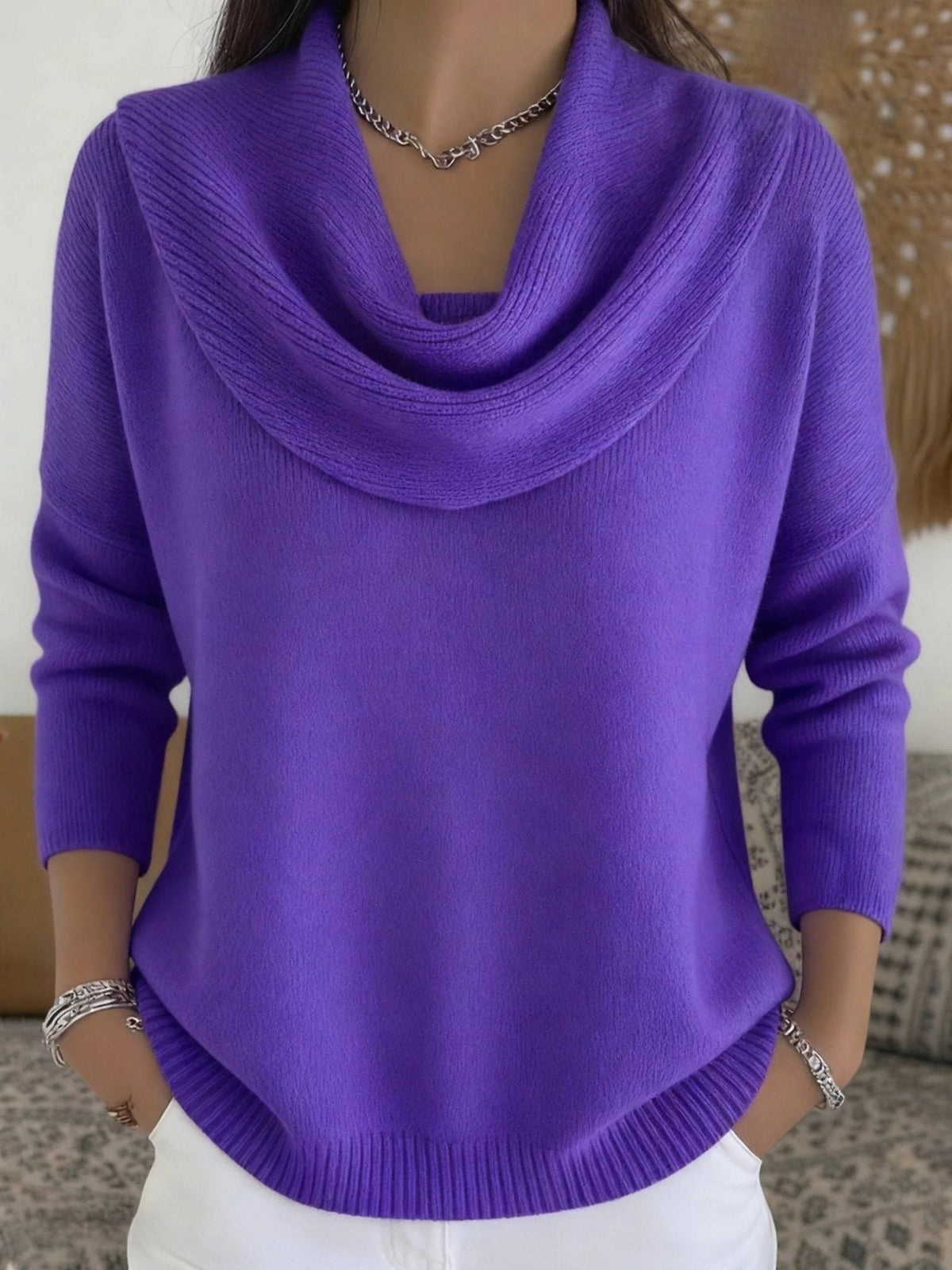 Gaultierine Knit Cowl Neck Jumper
