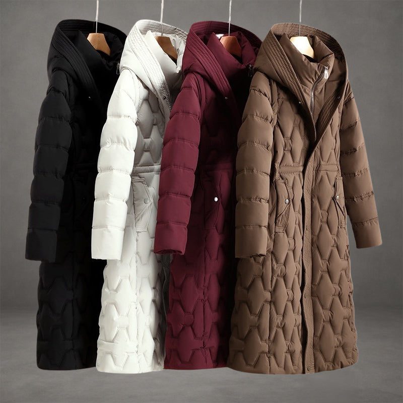Ursuline Hooded Longline Quilted Coat for Winter