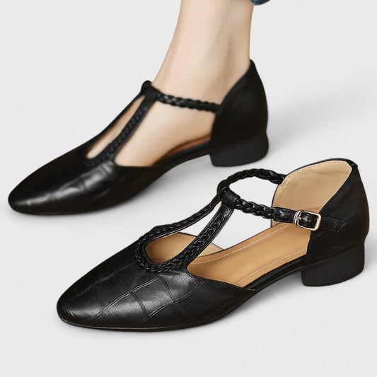Laudine Leather Mary Jane Loafers for Office Days