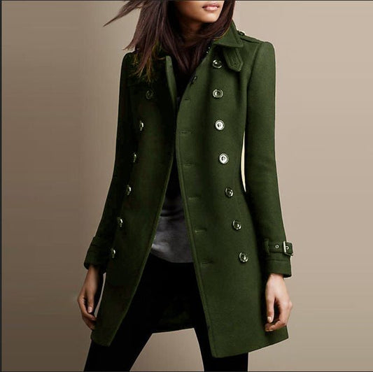 Cecilya Double-Breasted Coat for Winter