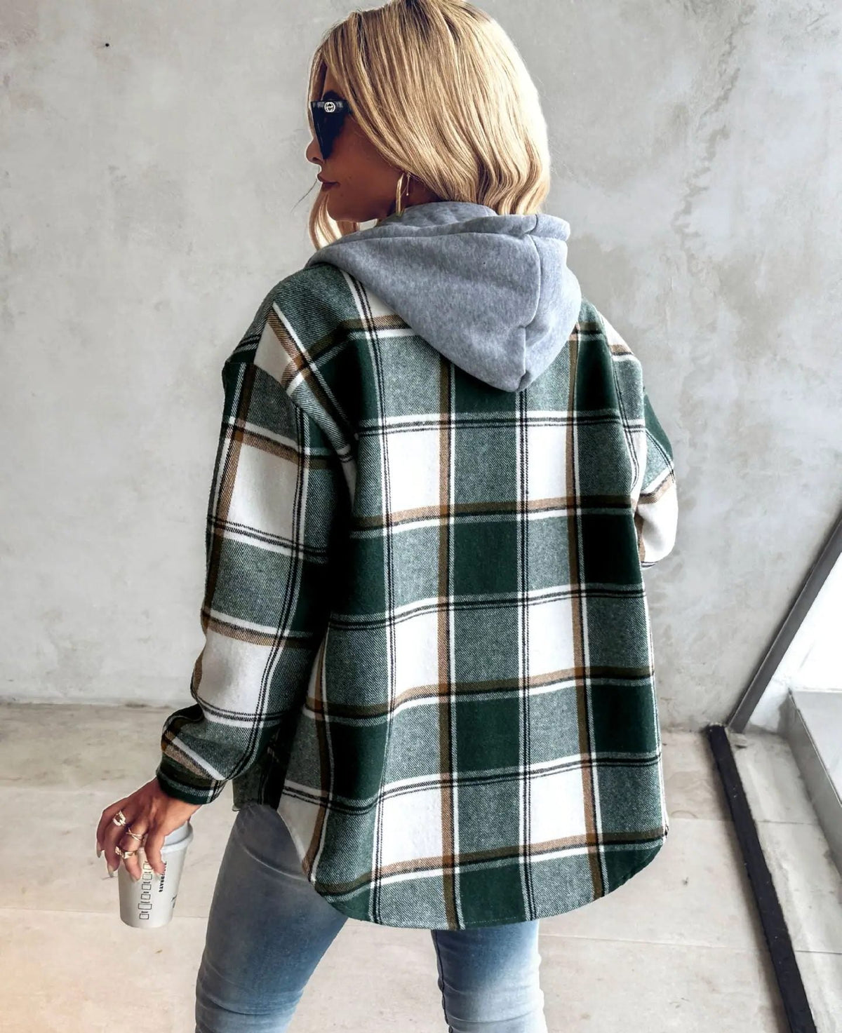 Jacquette Plaid Oversized Cardigan