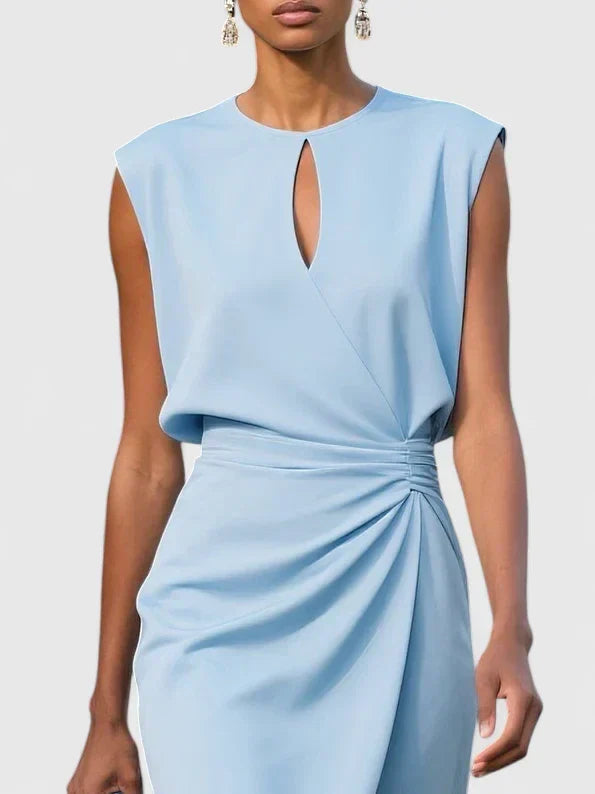 Fremberge Sleeveless Wrap Midi Dress