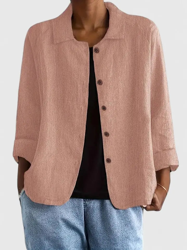 Tiffania Cotton Button-Down Shirt Jacket