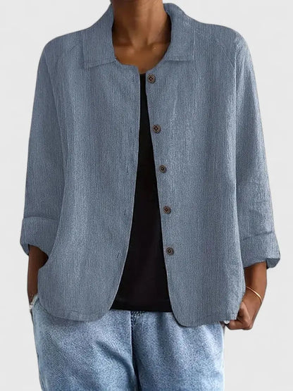 Tiffania Cotton Button-Down Shirt Jacket