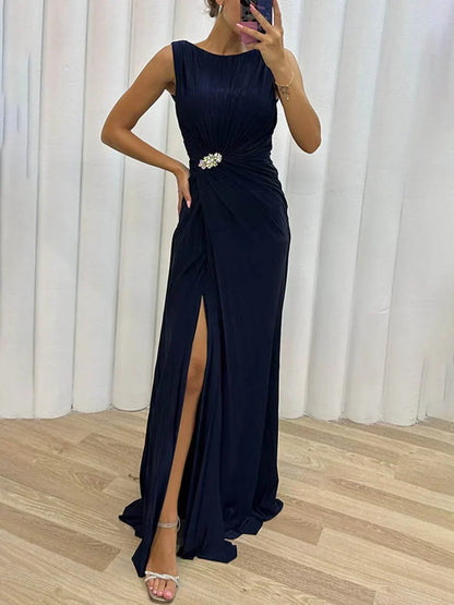 Margherita Wedding Guest Pleated Maxi Dress