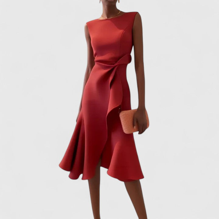 Kathine Sleeveless A-Line Midi Dress
