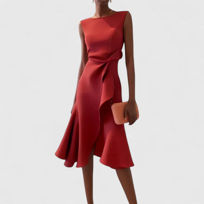 Kathine Sleeveless A-Line Midi Dress