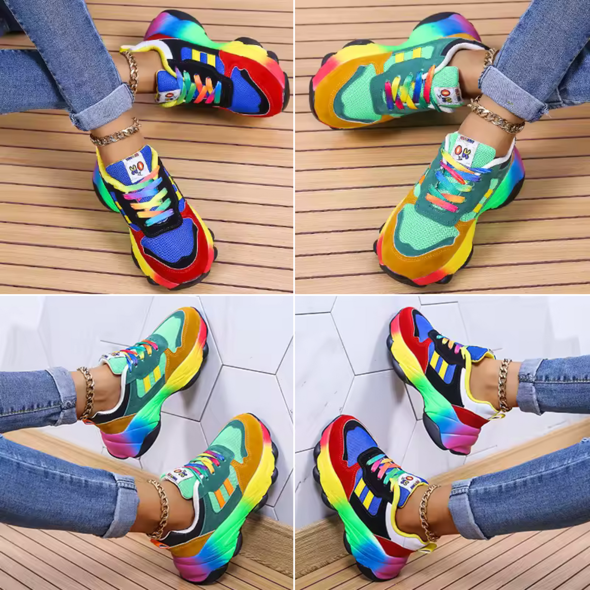 Tellervo Neon Chunky Platform Sneakers