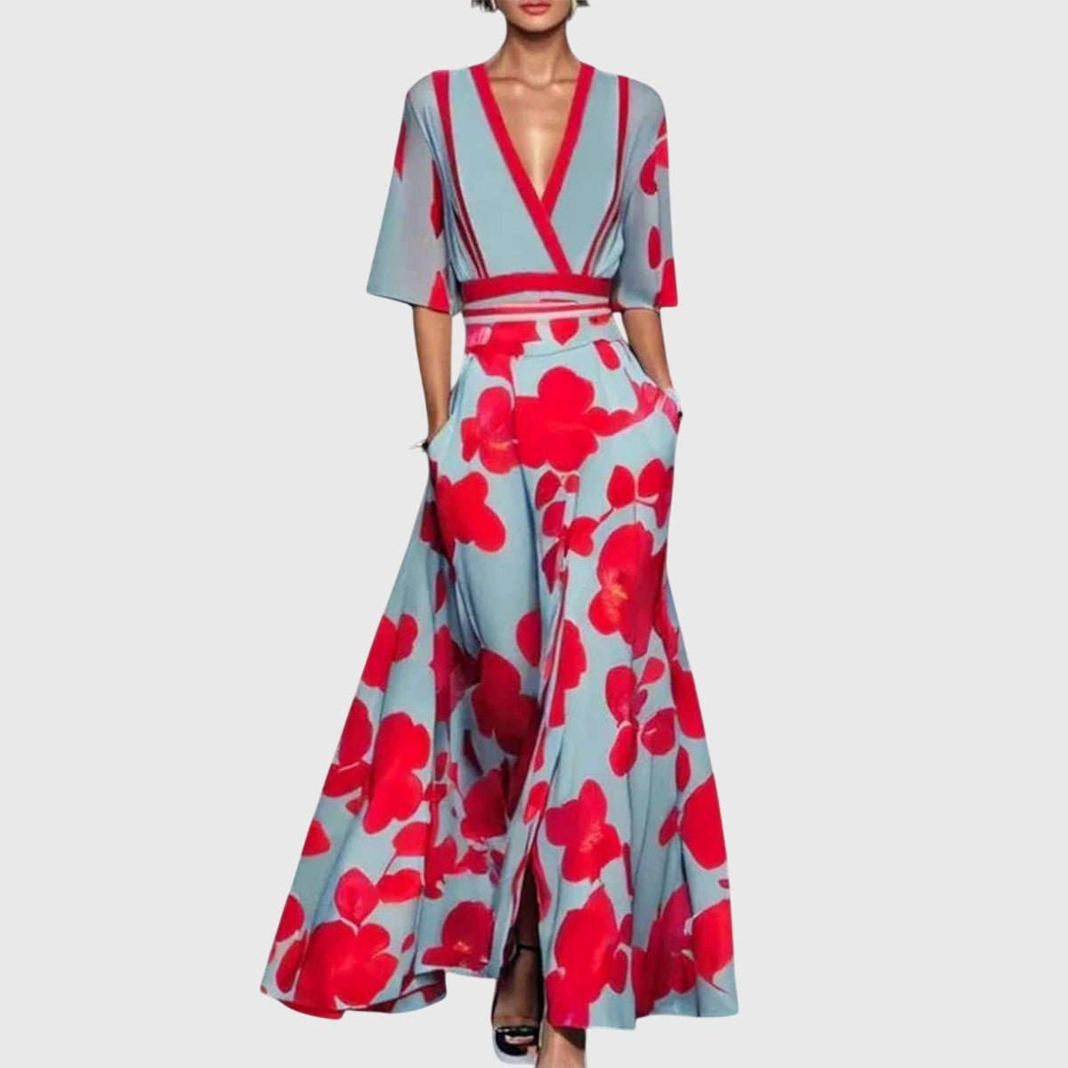 Nikoleta Floral Wrap Maxi Dress