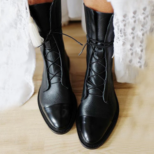 Mioara Lace-Up Ankle Boots