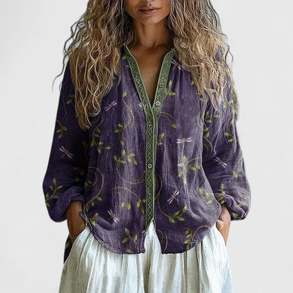 Jouvence Floral Button-Down Blouse