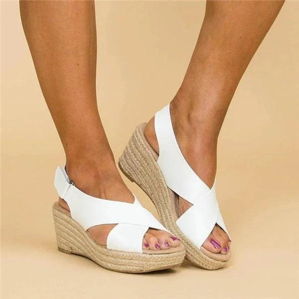 Aslaug Platform Open Toe Espadrille Sandals