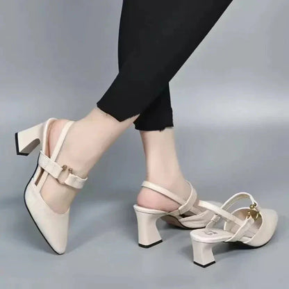 Annikki Block Heel Slingback Pumps