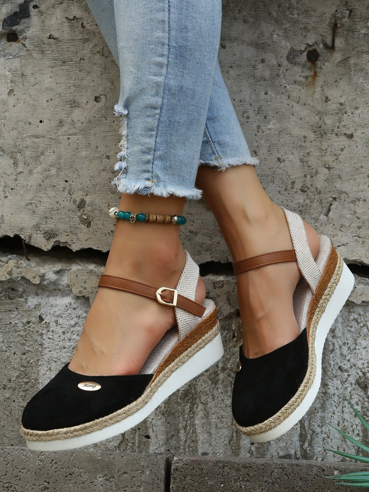 Solveig Platform Ankle Strap Espadrille Sandals