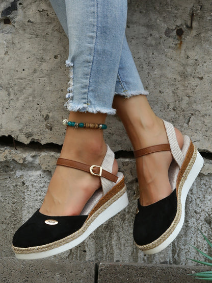 Solveig Platform Ankle Strap Espadrille Sandals