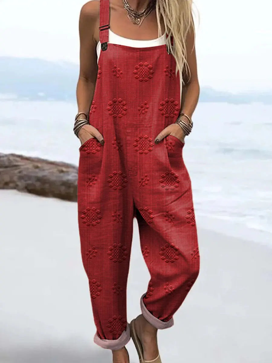Eustachie Relaxed Fit Patterned Jumpsuit