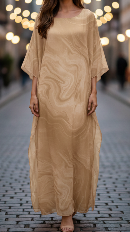 Tijana Wedding Guest Maxi Dress with Batwing Sleeves