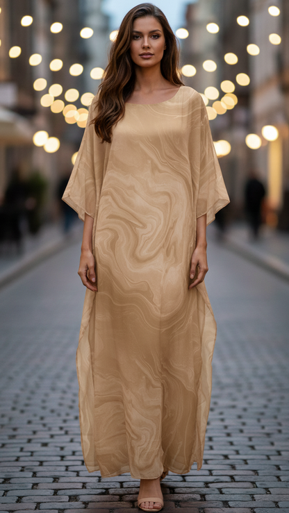 Tijana Wedding Guest Maxi Dress with Batwing Sleeves