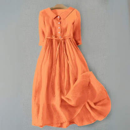 Valgerd Collared Button-Down Midi Dress