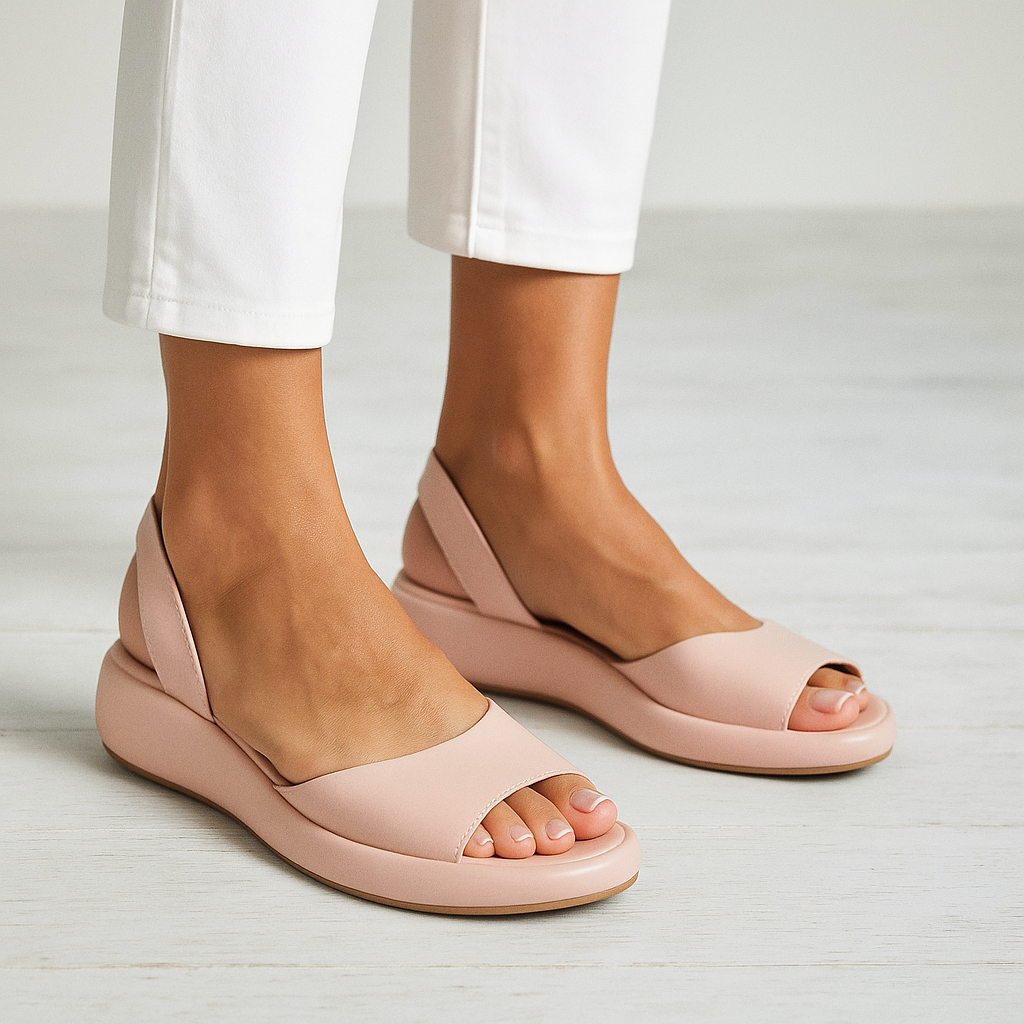 Ramune Platform Open Toe Slingback Sandals